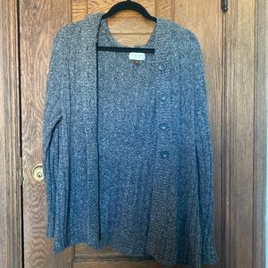 Gray Hooded cardigan